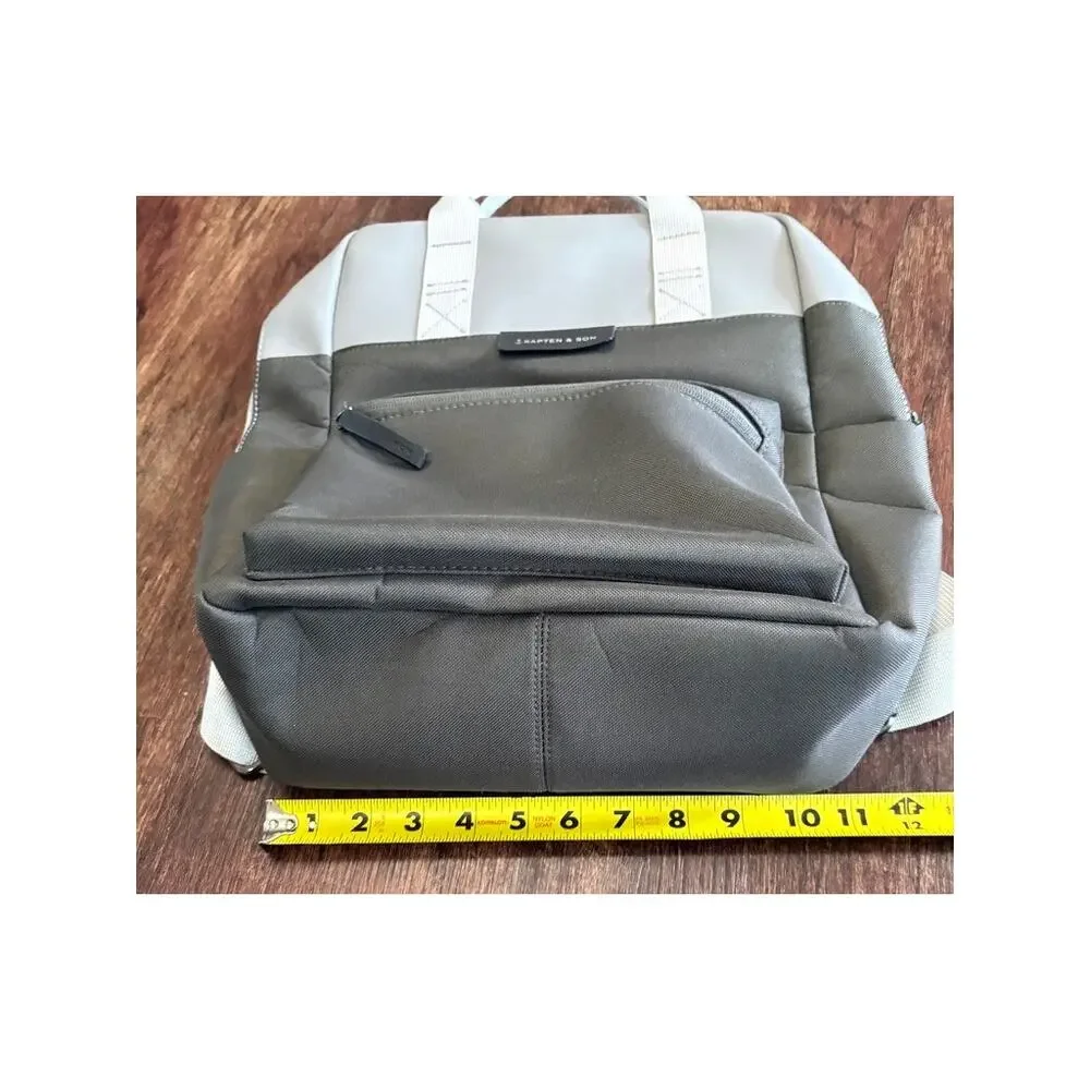 Kapten & Son Bergen Two-Tone Grey Minimalist Urban Backpack Water-Resistant Bag